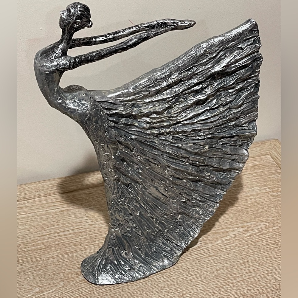 Elegant Silver Dancer Sculpture